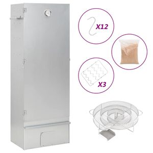 vidaXL R&ouml;ksk&aring;p med kallr&ouml;ksgenerator galvaniserat st&aring;l