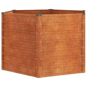 vidaXL Odlingsl&aring;da rostig 129x129x77 cm rosttr&ouml;gt st&aring;l