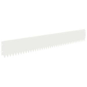 vidaXL Kant f&ouml;r gr&auml;smatta 30 st 103 x 15 cm St&aring;l Vit