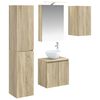 vidaXL Badrumssk&aring;psset 5 pcs Sonoma-ek 50 x 14,5 x 70 cm