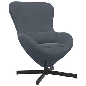 vidaXL &Auml;ggf&aring;t&ouml;lj M&ouml;rkgr&aring; 63 x 73 x 90 cm Sammet