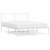 vidaXL S&auml;ngram med huvudgavel metall vit 140x190 cm