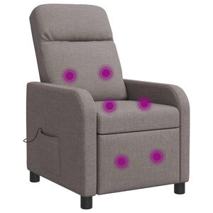 vidaXL Massagef&aring;t&ouml;lj Taupe Tyg