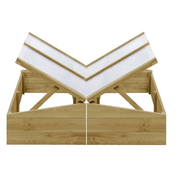 vidaXL Drivb&auml;nk 2 st impregnerad furu 100x50x35 cm