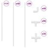 vidaXL PVC R&ouml;r 12 pcs Vit 12,2 x 1,8 x 500 mm PP och PE