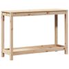 vidaXL V&auml;xtbord med hylla 108x35x75 cm massivt furu