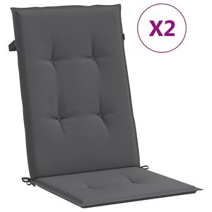 vidaXL Stolsdynor 2 st antracit 120x50x2 cm tyg