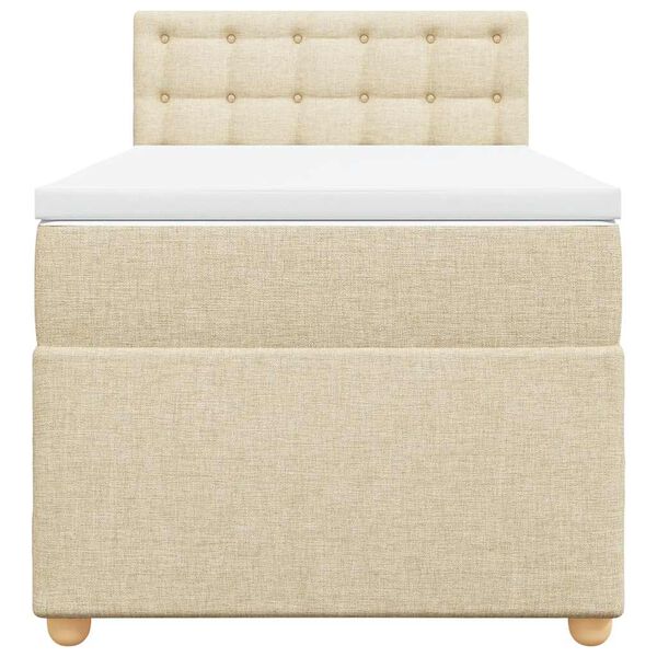 vidaXL Rams&auml;ng med madrass gr&auml;ddvit 80x200 cm tyg