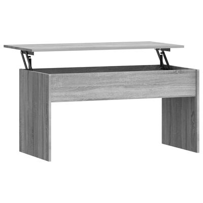 vidaXL Soffbord grå sonoma-ek 102x50,5x52,5 cm konstruerat trä