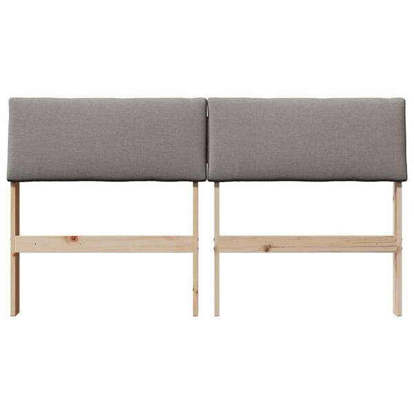 vidaXL Kl&auml;dd s&auml;nggavel Taupe 160 cm Massiv furu