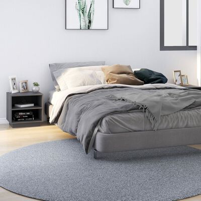 vidaXL Sängbord 2 st grå 40x34x40 cm massiv furu