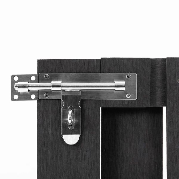 vidaXL Trädgårdsgrind WPC 100x60 cm grå