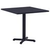 vidaXL Tr&auml;dg&aring;rdsbord svart 80x80x75 cm