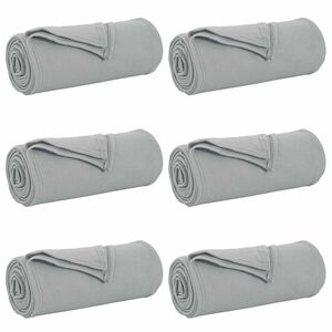 vidaXL Filtar 6 st Gr&aring; 270 x 240 cm 5,44 kg Fleece
