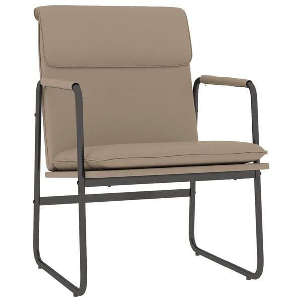 vidaXL Loungestol cappuccino 55x64x80 cm konstläder