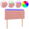 vidaXL S&auml;nggavel LED rosa 90x5x78/88 cm sammet