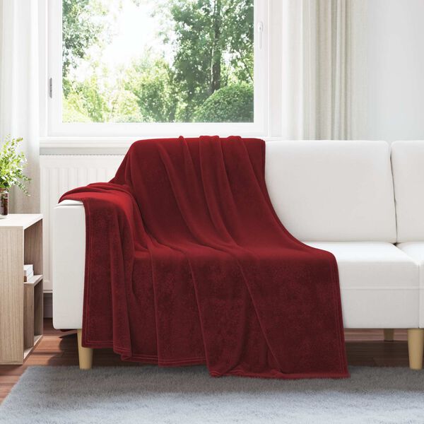 vidaXL Filtar 6 pcs Bordeaux R&ouml;d 150 x 200 cm Fleece