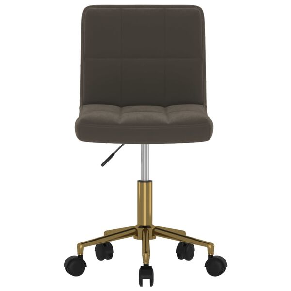 vidaXL Snurrbar matstol m&ouml;rkgr&aring; sammet