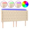 vidaXL S&auml;nggavel LED gr&auml;ddvit 183x16x118/128 cm tyg