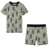 vidaXL Barnpyjamas med korta &auml;rmar ljus khaki 128
