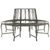 vidaXL Tr&auml;dsoffor 1-Antal sittplatser &Oslash; 160 x 89 cm St&aring;l