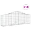 vidaXL Gabioner b&aring;gformade 10 st 200x30x60/80 cm galvaniserat j&auml;rn