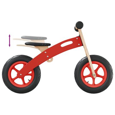 vidaXL Balanscykel för barn med luftdäck röd