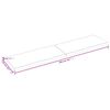 vidaXL Bordsskiva mörkbrun 200x50x(2-4) cm massivt trä levande kant