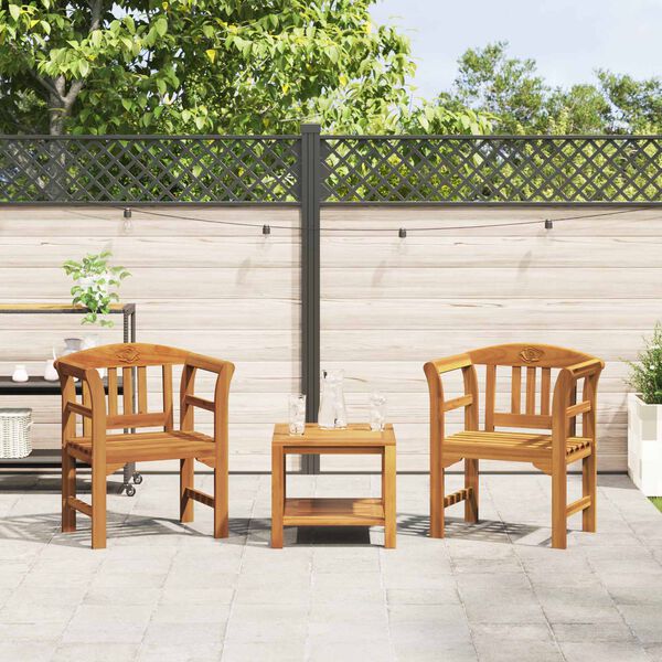 vidaXL b&auml;nk med kudde Naturlig Olja Ytbehandling 68,5 x 46 x 82,5 cm