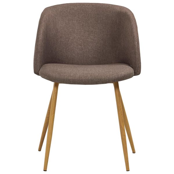 vidaXL Matstolar 2 st brun tyg