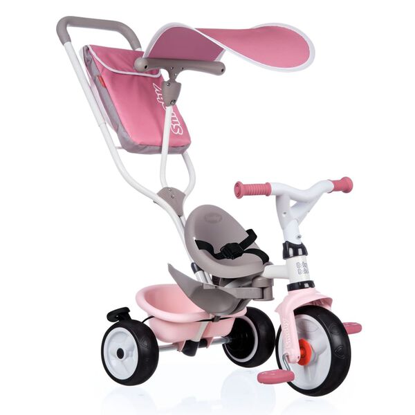 Smoby 3-i-1 Trehjuling Baby Balade Plus rosa