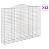 vidaXL Gabioner b&aring;gformade 12 st 300x50x220/240 cm galvaniserat j&auml;rn