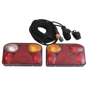 vidaXL Sl&auml;pvagnsbelysning 2 st r&ouml;d 23x6x13 cm 12V klassisk gl&ouml;dlampa