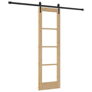 vidaXL Skjutd&ouml;rr ORKDAL Naturf&auml;rg 61 x 198,5 cm