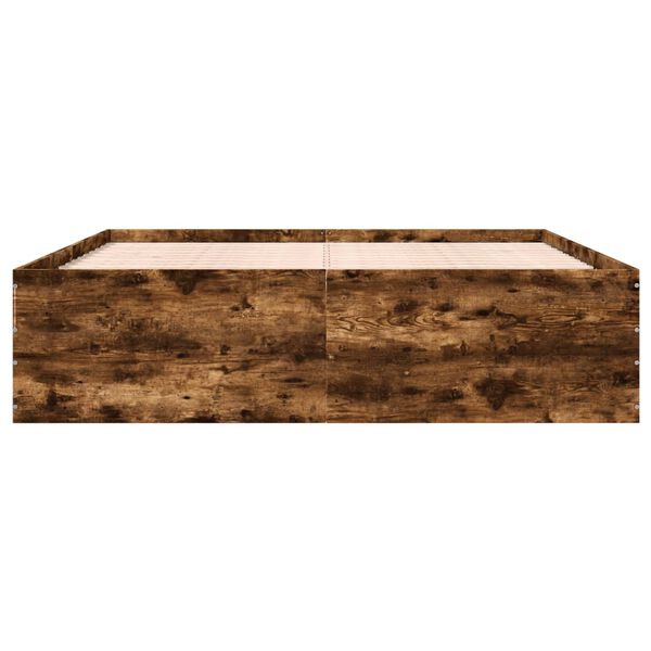 vidaXL S&auml;ngram r&ouml;kf&auml;rgad ek 180x200 cm konstruerad tr&auml;