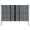 vidaXL Trädgårdsgrind antracit 300x200 cm stål