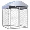 vidaXL Hundg&aring;rd med tak f&ouml;r utomhusbruk 100x100x125 cm