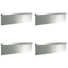 vidaXL Snigelfence 4 st 100 x 3,5 x 25 cm Galvaniserat st&aring;l Silver