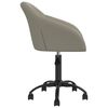 vidaXL Snurrbar kontorsstol ljusgr&aring; sammet