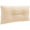 vidaXL Ryggkudde PUTTEN 100% Polyester Gr&auml;ddvit 70 x 40 x 10 cm