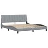 vidaXL Bed Frame without Mattress "Hanko" Light Grey 180x200 cm Fabric