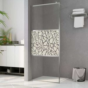 vidaXL Duschv&auml;gg med ESG-glas stendesign 90x195 cm