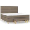 vidaXL Rams&auml;ng med madrass taupe 180x200 cm tyg