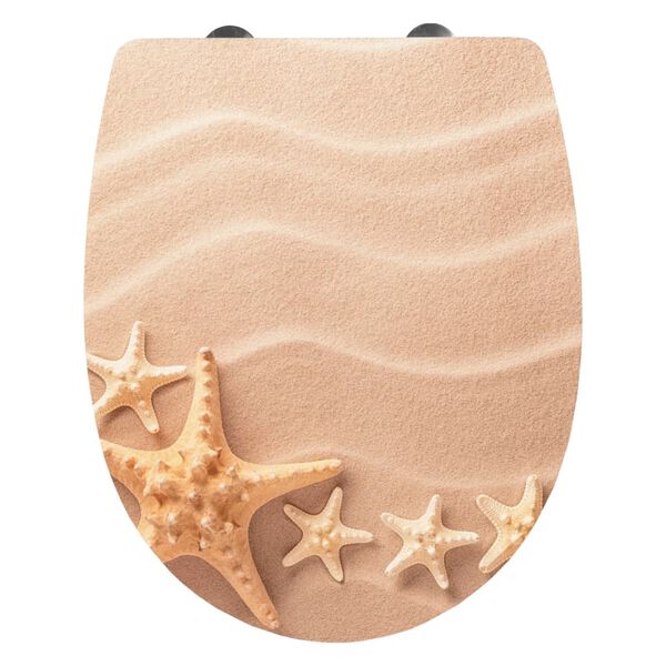 CORNAT Toalettsits med mjuk st&auml;ngning 3D SAND termoplast