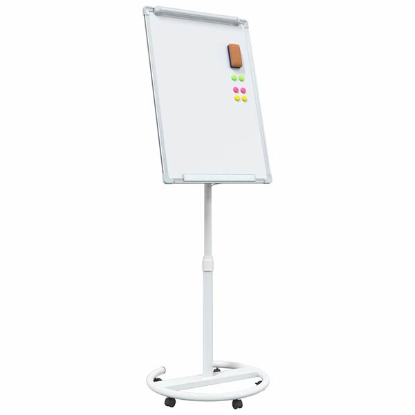 vidaXL Magnetisk whiteboard Grå och Vit 62 x 62,5 x 197 cm EPS