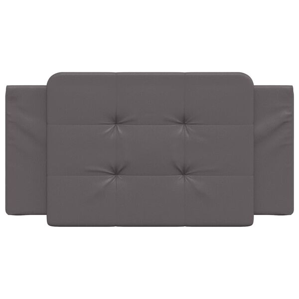 vidaXL Headboard Cushion "Zadar" Grey 100 cm Faux Leather