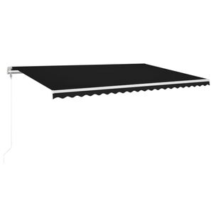 vidaXL Markis automatiskt inf&auml;llbar 500x350 cm antracit