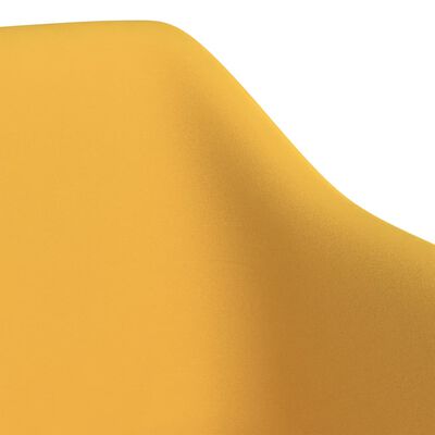 vidaXL Snurrbara matstolar 2 st gul sammet