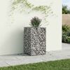 vidaXL Gabion upph&ouml;jd s&auml;ng Silver 50 x 50 x 80 cm Galvaniserat St&aring;l