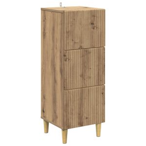 vidaXL L&aring;dans sk&aring;p 33 x 34,5 x 90 cm Konstruerat tr&auml; Artisan-ek